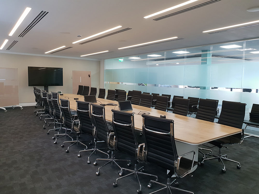 A vehicle exhibition and flexible working space for global technology company