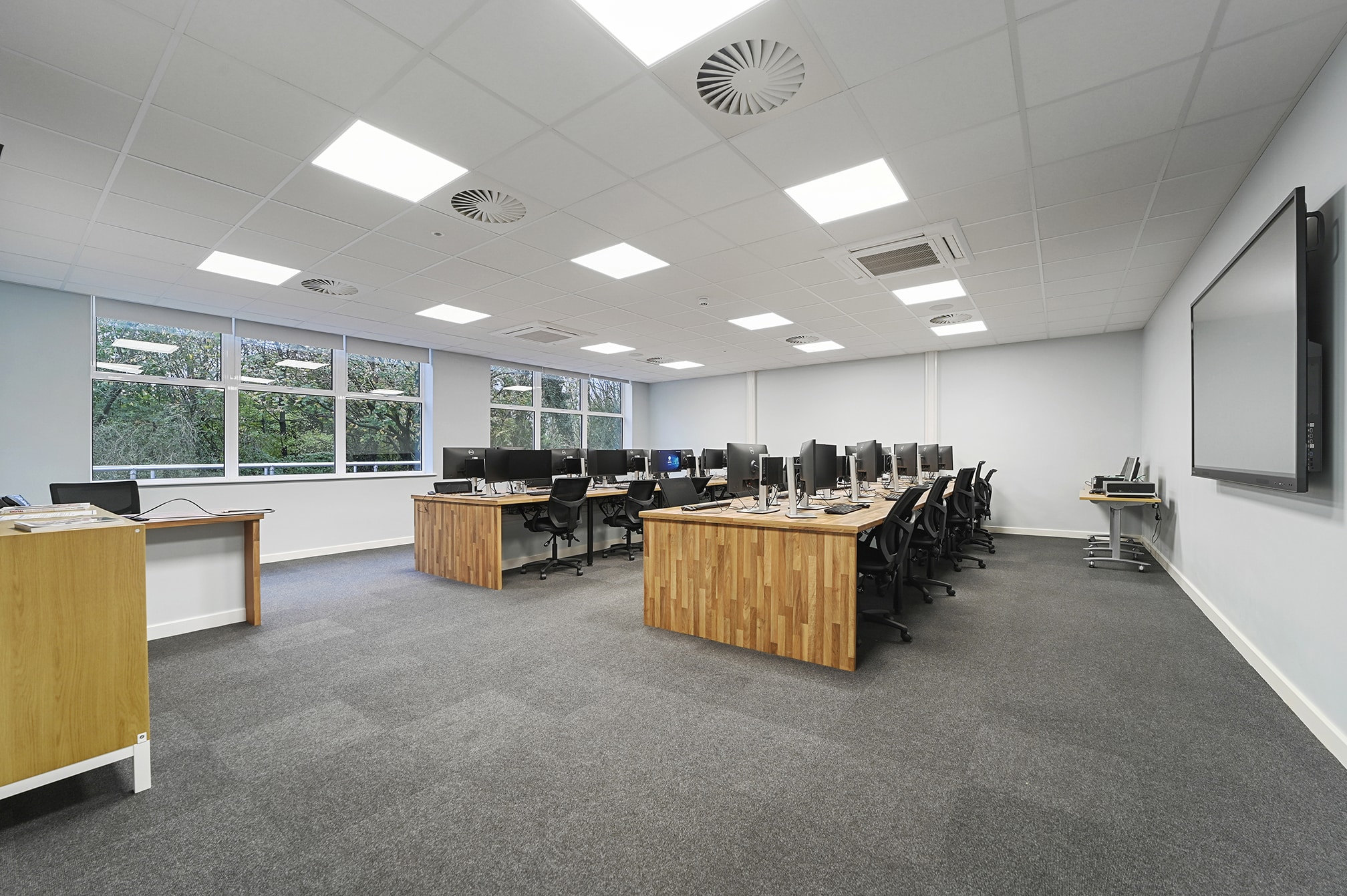 The interior of the new classrooms at Hedingham School & Sixth Form, Essex. Bid application and project delivery by Barkers.