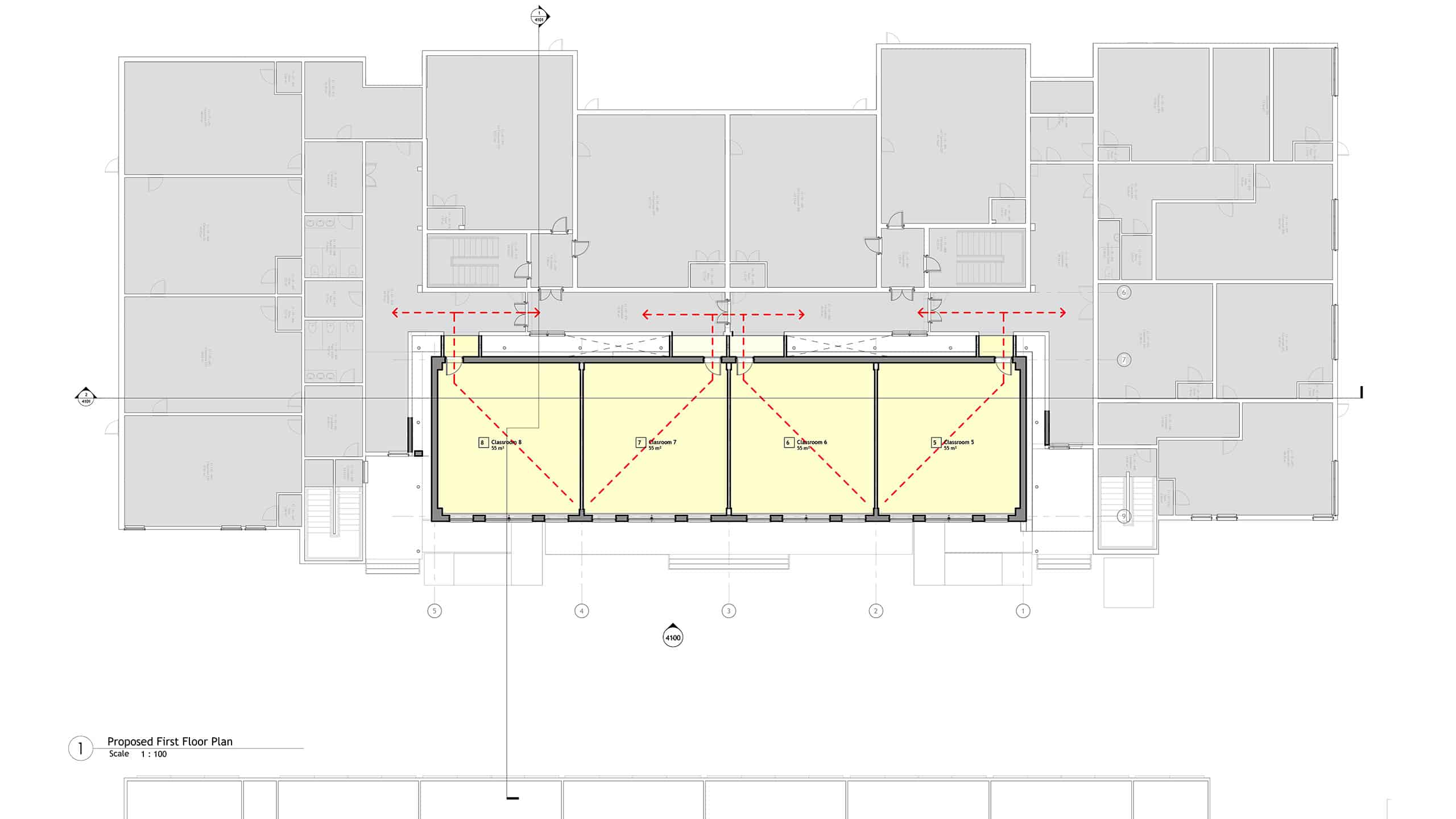 Architectural Site plan of the proposed Sixth Form extension at Woolwich Polytechnic School for Boys, London.