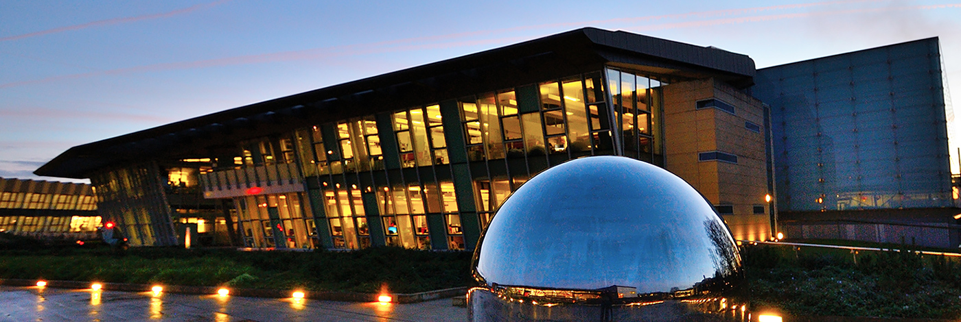 Exterior image of Wellcome Genome Campus building, Cambridge, UK